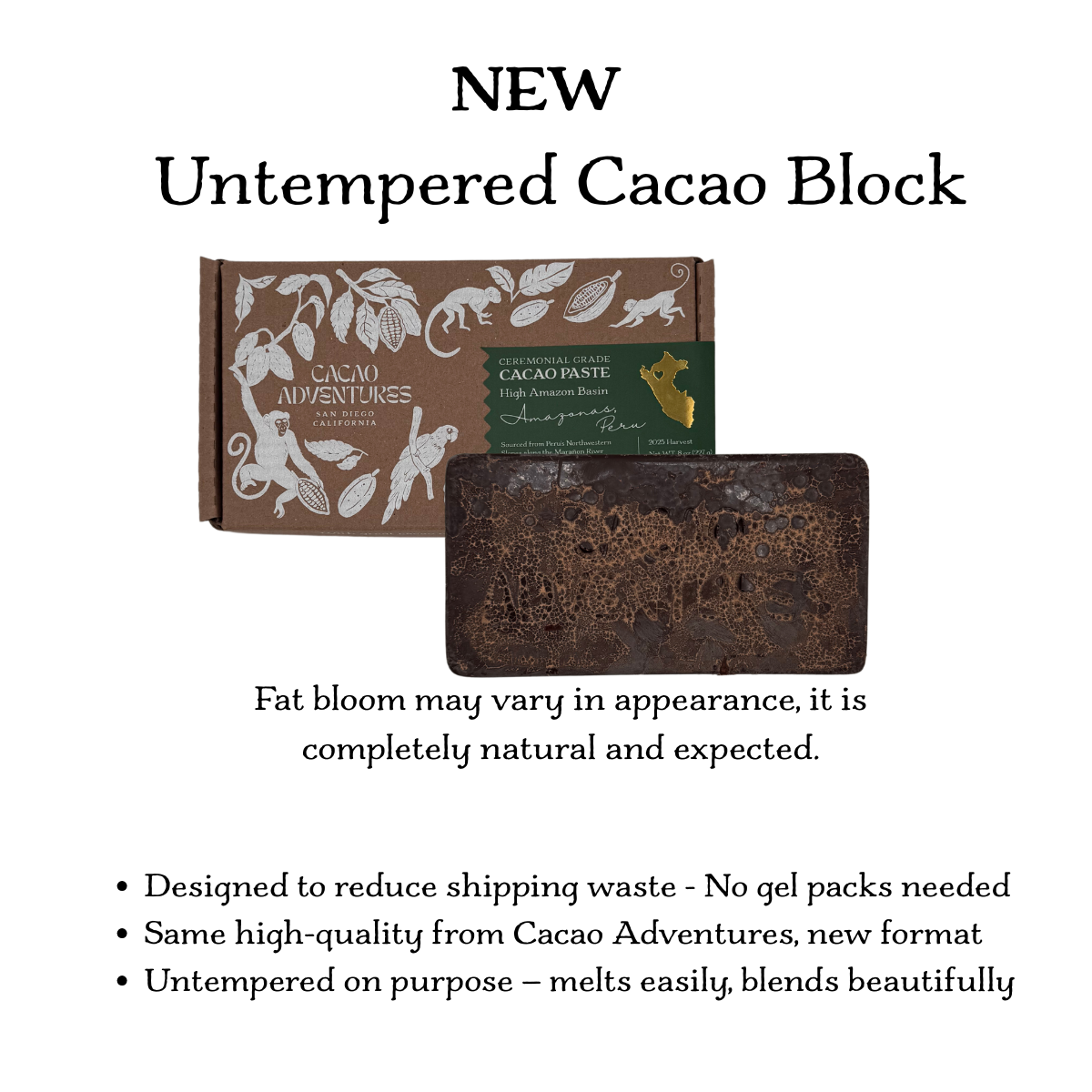 High-Amazon Basin Block (Untempered) | 8 oz