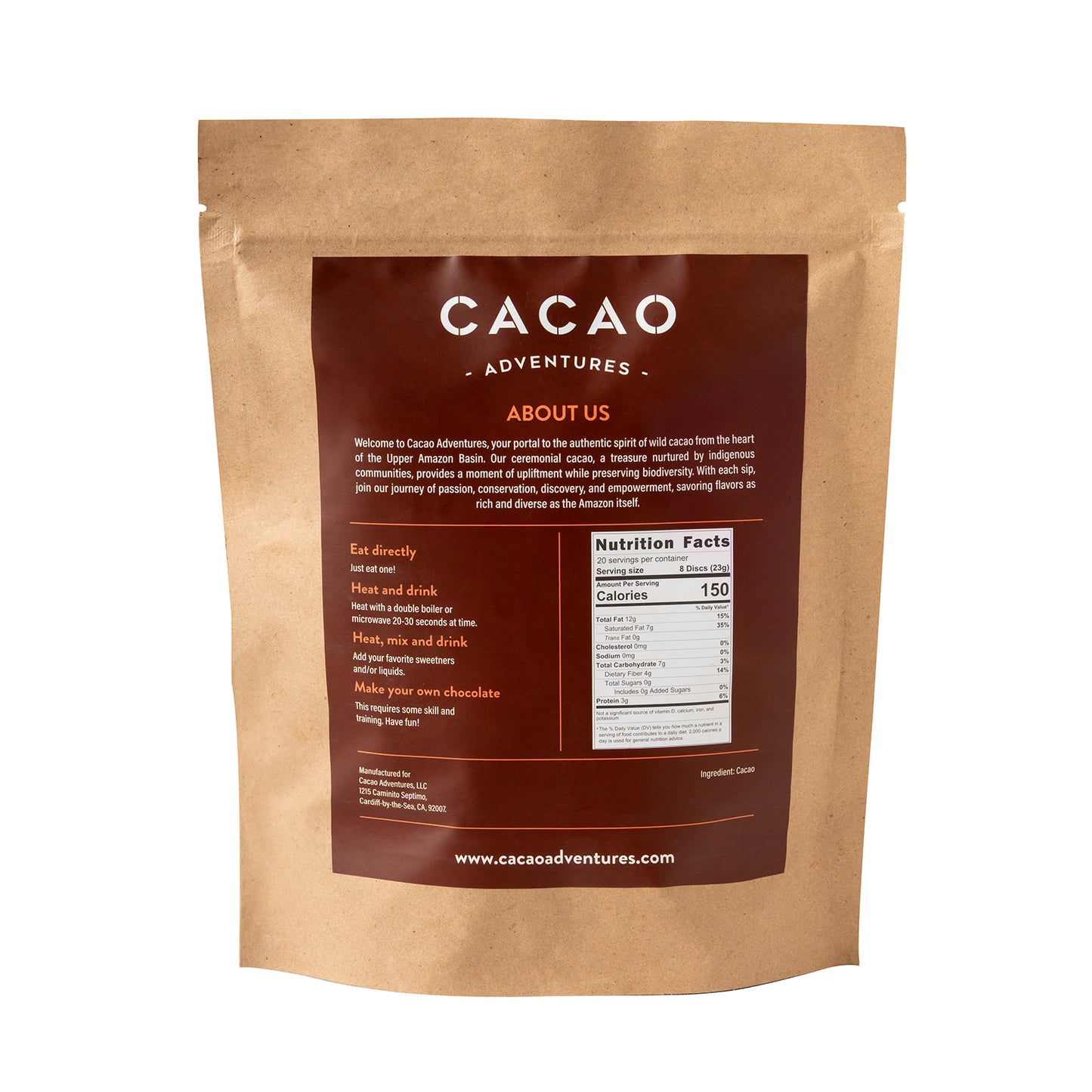1 lb Ceremonial Grade Cacao