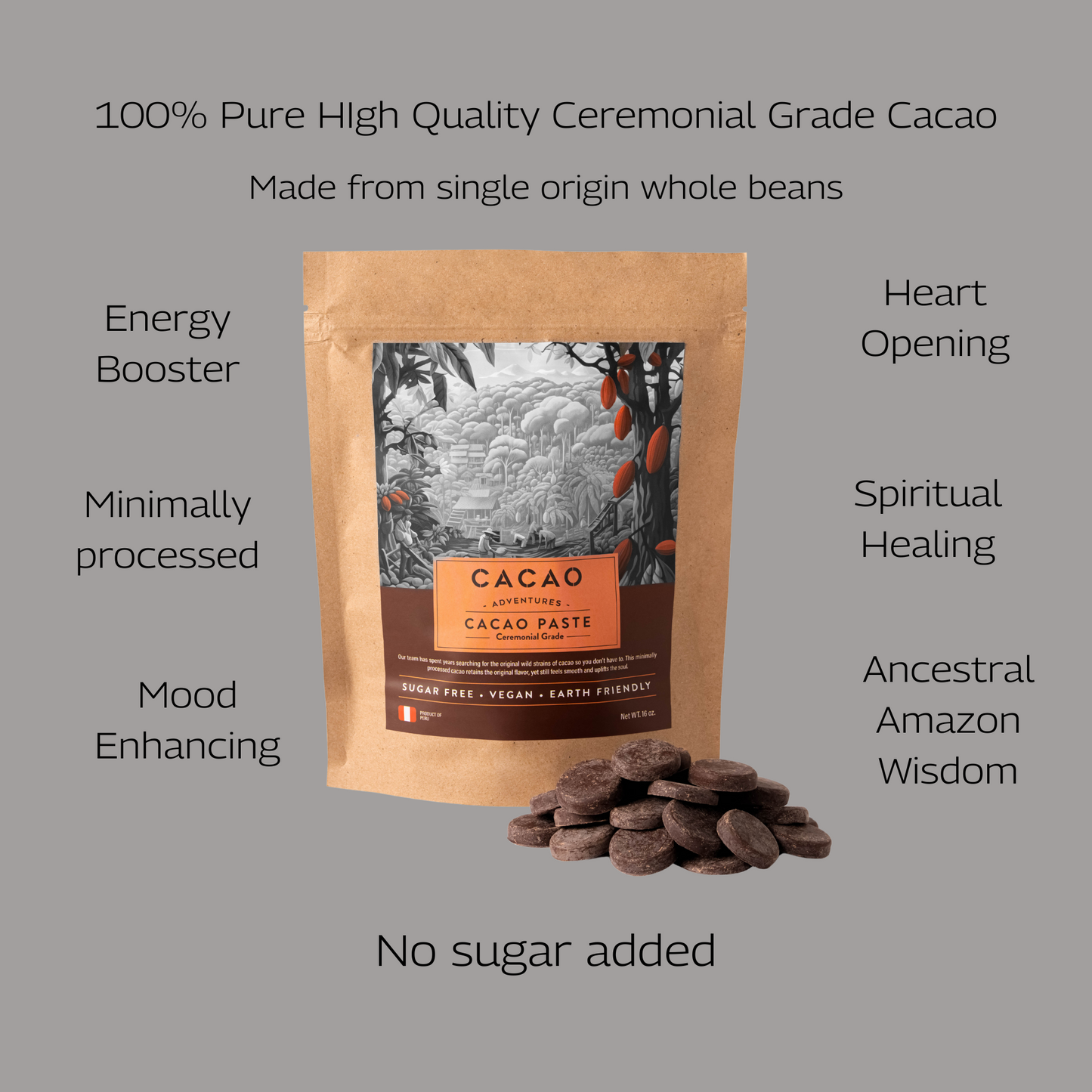 1 lb Ceremonial Grade Cacao