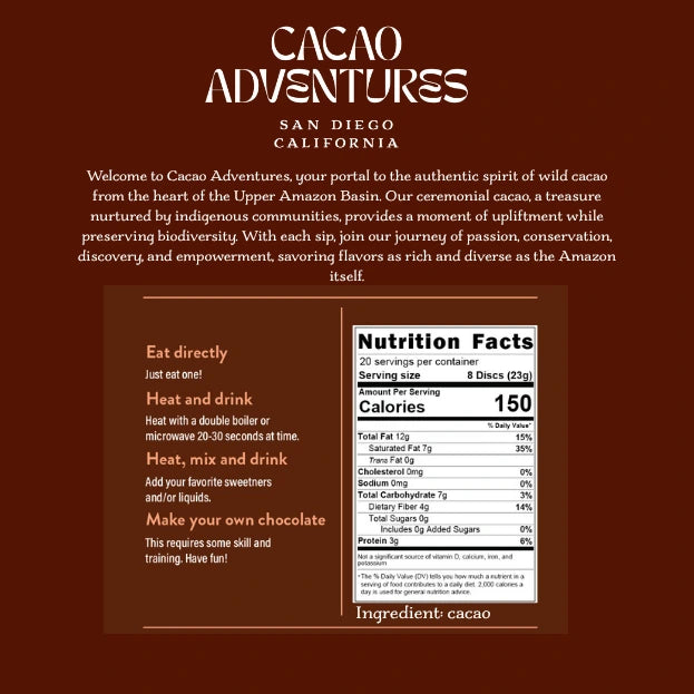 High-Amazon Basin Ceremonial Grade Cacao – Cacao Adventures