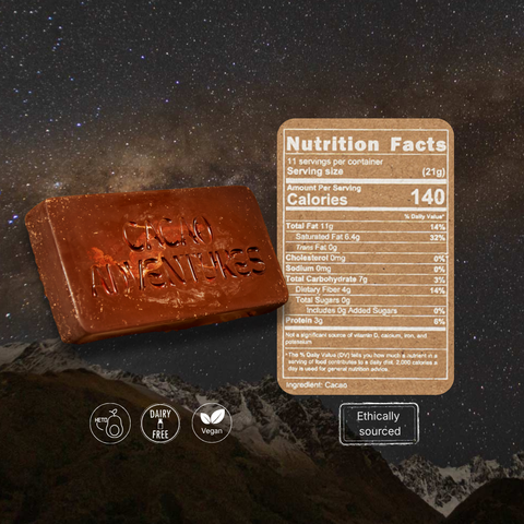 Cacao Block – Sacred Valley | 100% Pure Ceremonial, Untempered