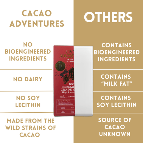 10 Pack - 100% Pure Ceremonial Grade Cacao Bars - High-Amazon Basin